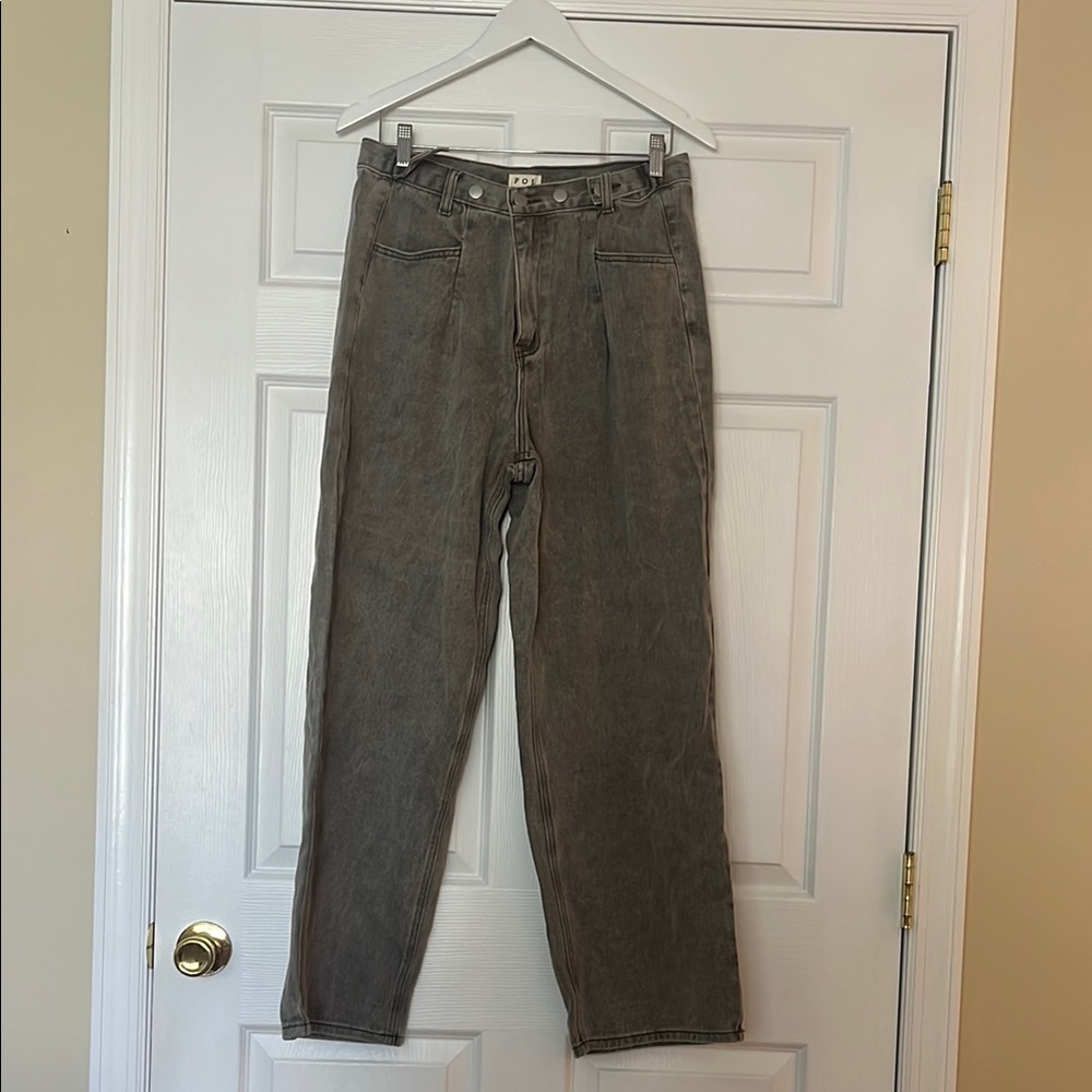 POL Women's Boyfriend Jeans - Gray